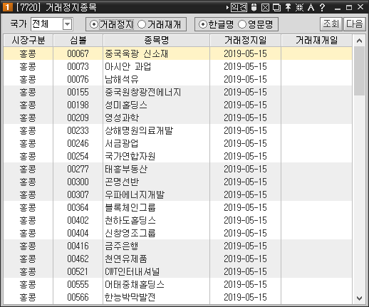 거래정지종목 01